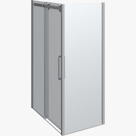 Dansani XXL Skyvedør med 1 sidepanel for dusjhjørne