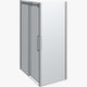 Dansani XXL Deluxe Skyvedør med 1 sidepanel for dusjhjørne - B120-160x80-100xH200cm Sateng / 120x80cm / Klart glass Dansani Dusjhjørne DA-SDL1201-0800