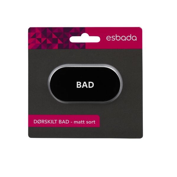 Esbada Avlangt Dørskilt BAD Esbada Toalettskilt CO-E704412