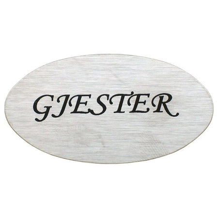Esbada dørskilt GJESTER matt  børstet