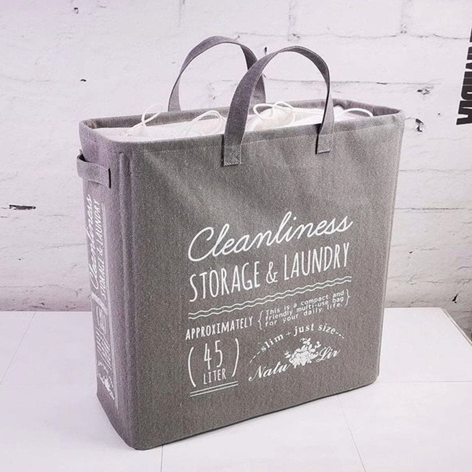 Esbada Laundry skittentøykurv 45L smal Grå Lin Grå Esbada Skittentøyskurv CO-L181408
