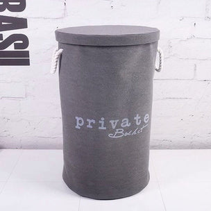 Esbada Laundry skittentøykurv 60L rund grå Lin