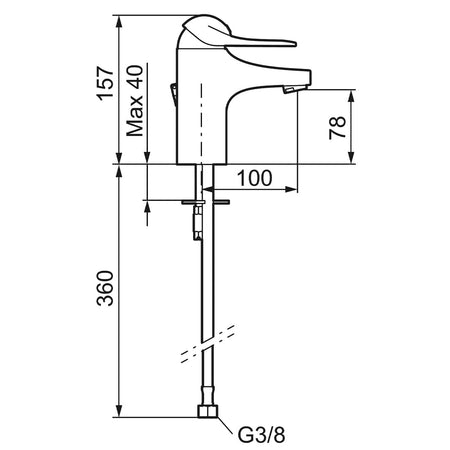 FM Mattsson 9000E II Servantbatteri Krom