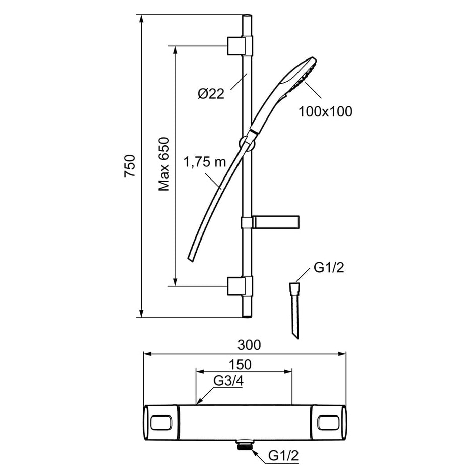 FM Mattsson Siljan Dusjpakke Krom Krom FM Mattsson Dusjsett FM-4301828