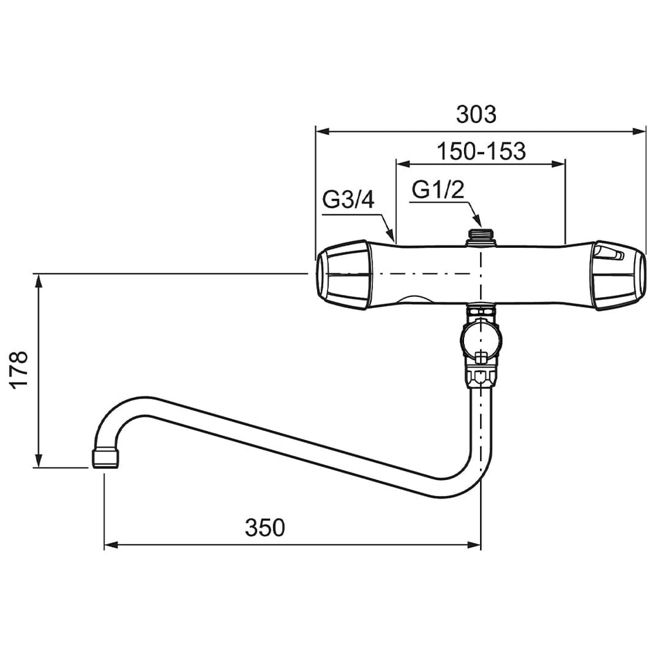 FM Mattsson StorKjøkkenarmatur 9000E Krom FM Mattsson Storkjøkken FM-4300905