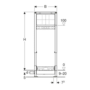 Geberit duofix 130cm veggsluk