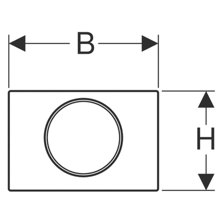 Geberit Sigma10 Rund Betjeningsplate enkeltskyll