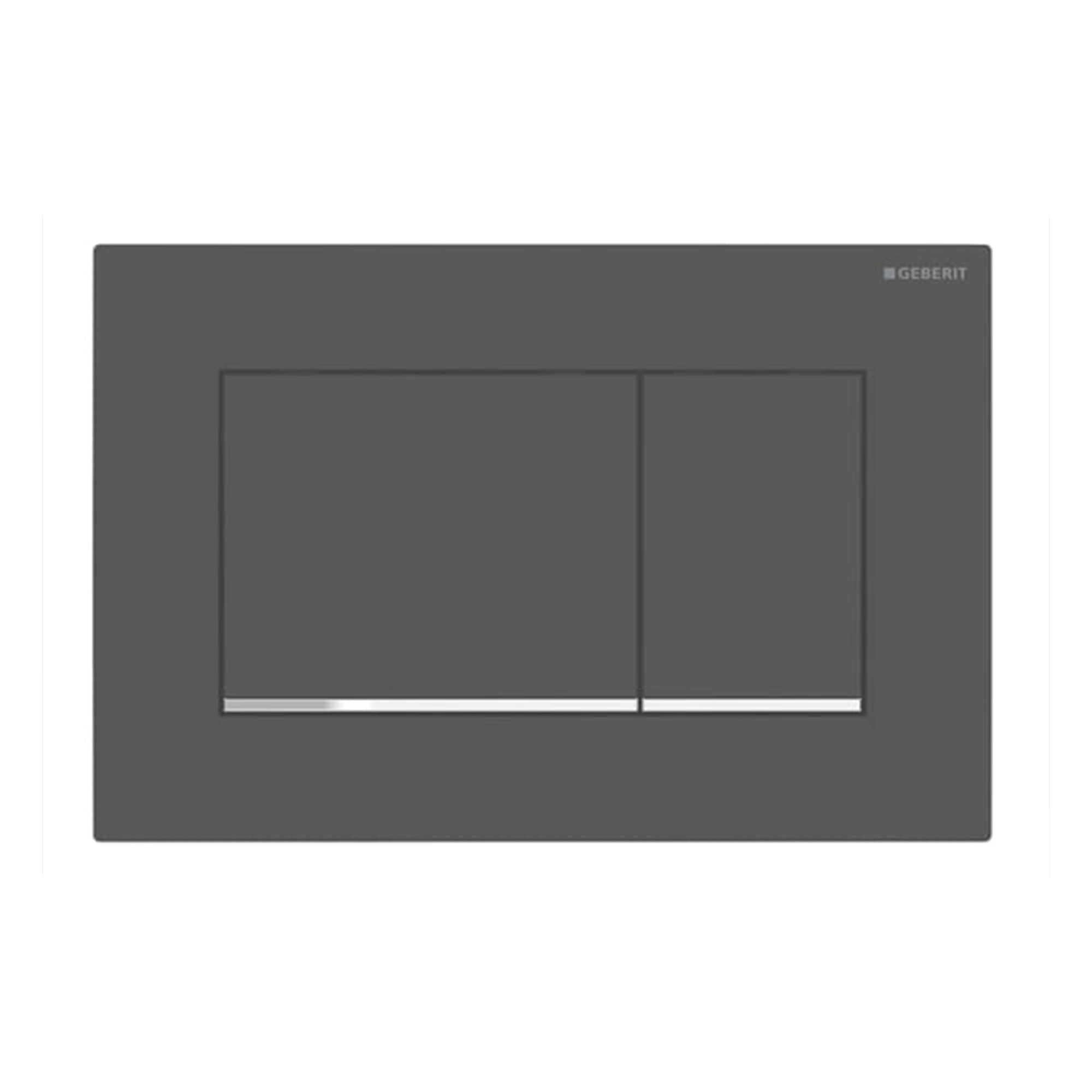 Geberit Sigma 30 Betjeningsplate Svart matt / Krom (Easy Clean) Geberit Betjeningsplate og trykknapper GE-6166601