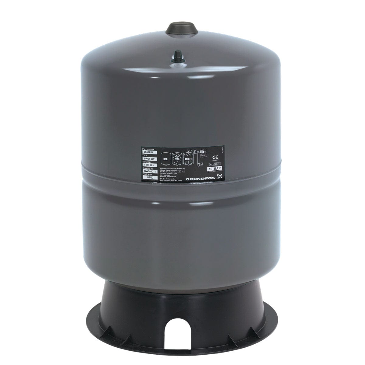 Grundfos Membrantank 100 liter, 10 Bar Grundfos Trykktank AH-8402801