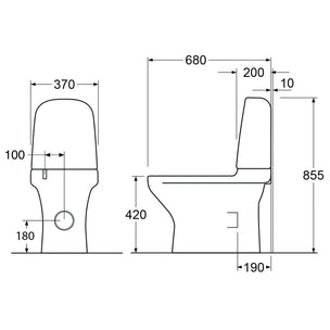 Gustavsberg Estetic 8300 HygienicFlush Toalett