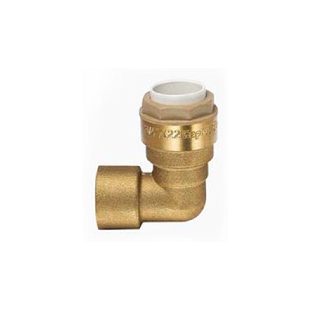 Høiax Push Albue innvendig gjenge 3/4"x22mm Høiax Rørdeler tappevann HO-5125437