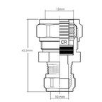 Høiax Skjøteunion pex/cu 15x10