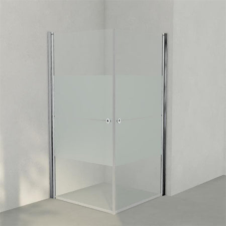 INR Dusjhjørne LINC ANGEL Frostet / Stripe Glass
