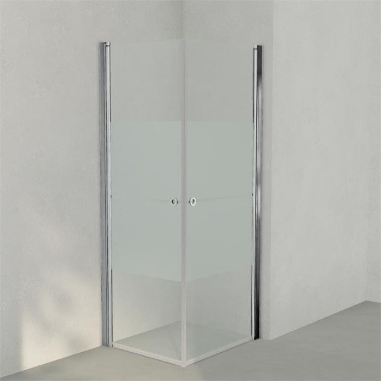 INR Dusjhjørne LINC ANGEL Frostet / Stripe Glass
