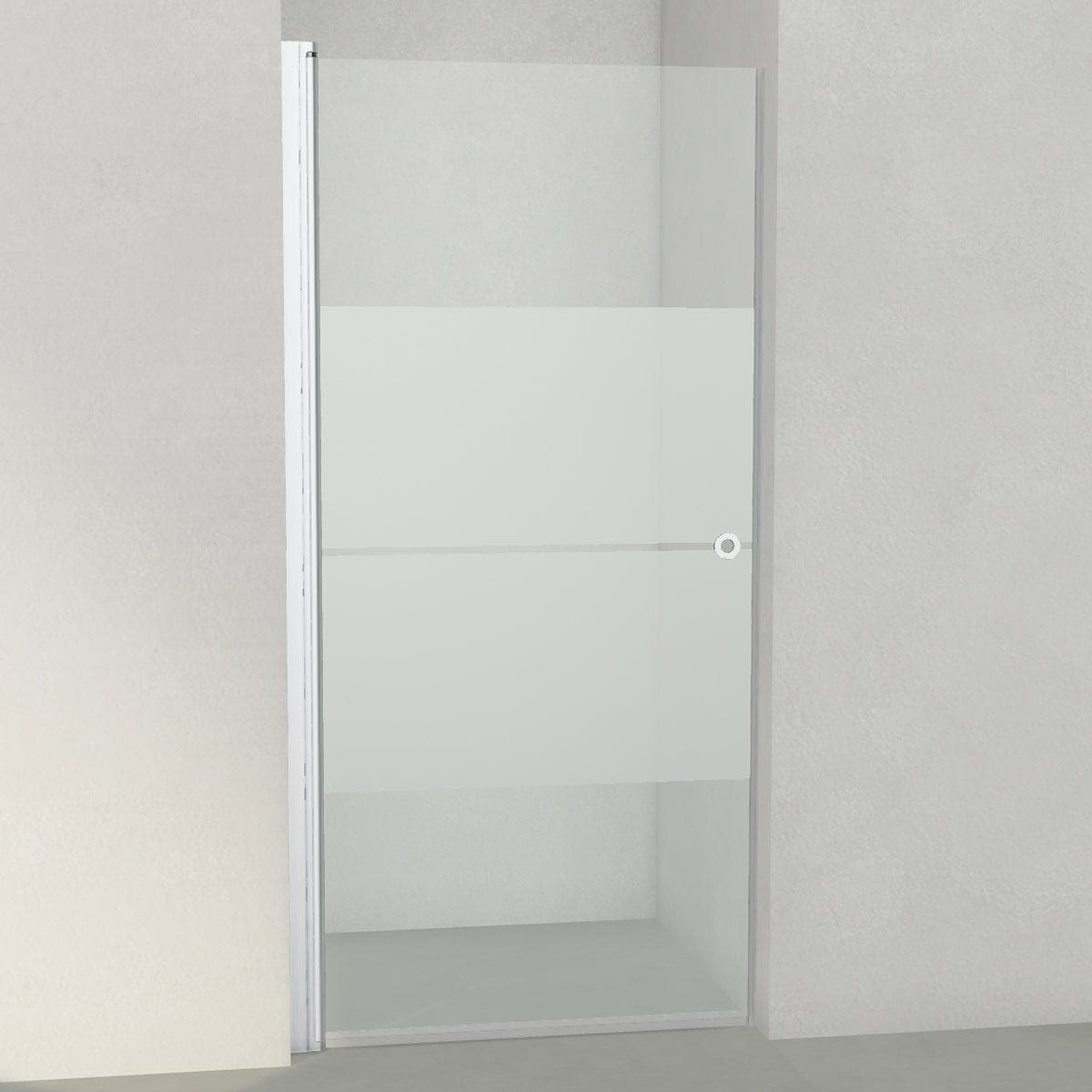 INR Dusjnisje LINC 2 Original Matt aluminium / 97,5cm / Stripe glass INR Iconic Nordic Rooms Dusjnisje INR-50230910