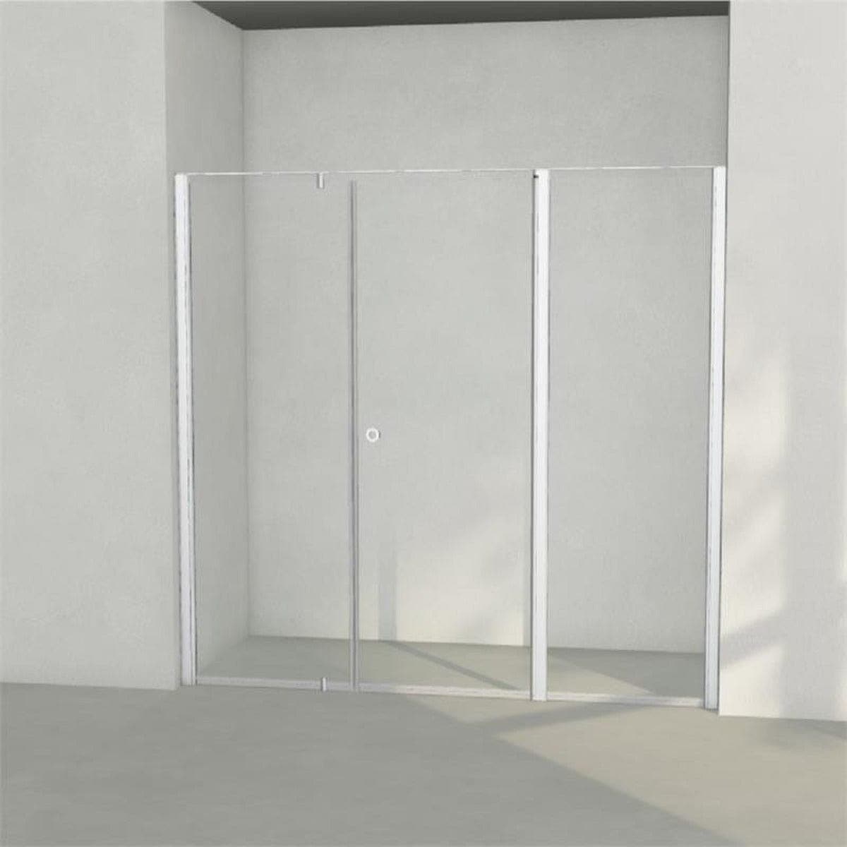 INR Dusjnisje LINC 7 Måltilpasset Matt aluminium / Måltilpasset - venstre / Klart glass INR Iconic Nordic Rooms Dusjnisje INR-507102900