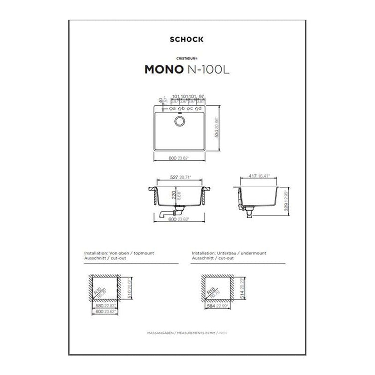Intra Granite Mono N100 L Kjøkkenvask