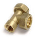 Isiflo Messing T-Rør med 2 Kuplinger 1/2" Isiflo T-rør AH-5020553