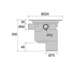 Jafo gulsvsluk PBX 75 MP overdelspakke
