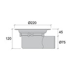 Jafo gulvsluk PS 75 GR MP