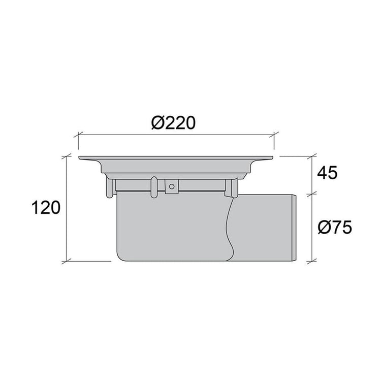 Jafo gulvsluk PS 75 GR MP