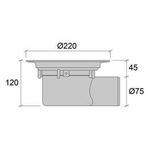 Jafo gulvsluk PS 75 MP