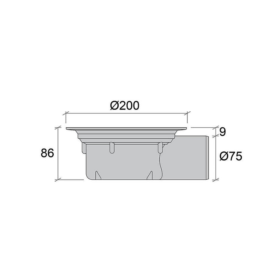 Jafo gulvsluk PS 86 for belegg hull rist Jafo Gulvsluk AH-3403434
