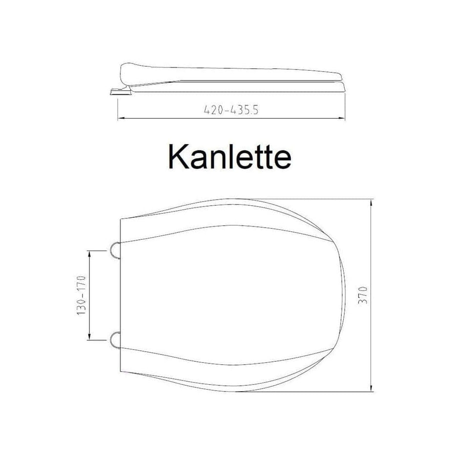 Kanlette Toalettsete 81002 Hvit Hvit Kandre Toalettsete KA-81002