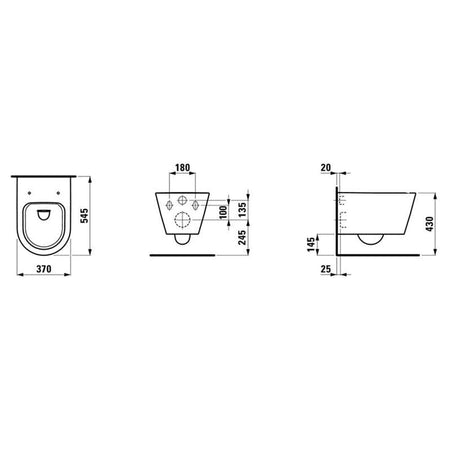 Laufen KARTELL Rimless veggskål uten sete