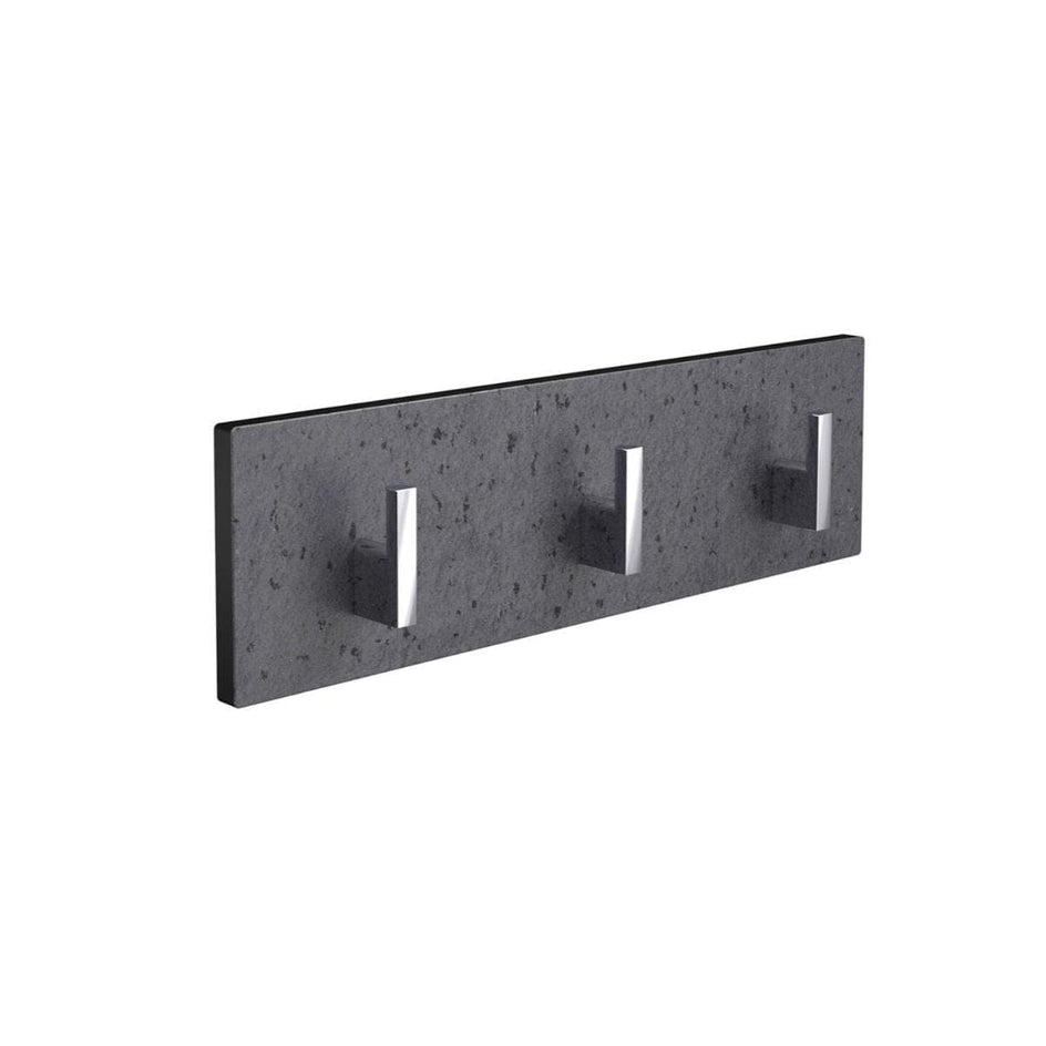 Korsbakken Hylle med knagger sort HPL Svart / 30cm Korsbakken Baderomshylle KO-515619030