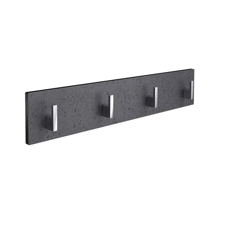 Korsbakken Hylle med knagger sort HPL Svart / 40cm Korsbakken Baderomshylle KO-515619045