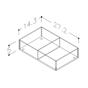 Korsbakken Skuffeinndeler B plexiglass stor 2 rom