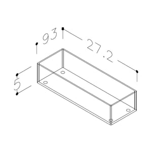 Korsbakken Skuffeinndeler D plexiglass liten 1 rom