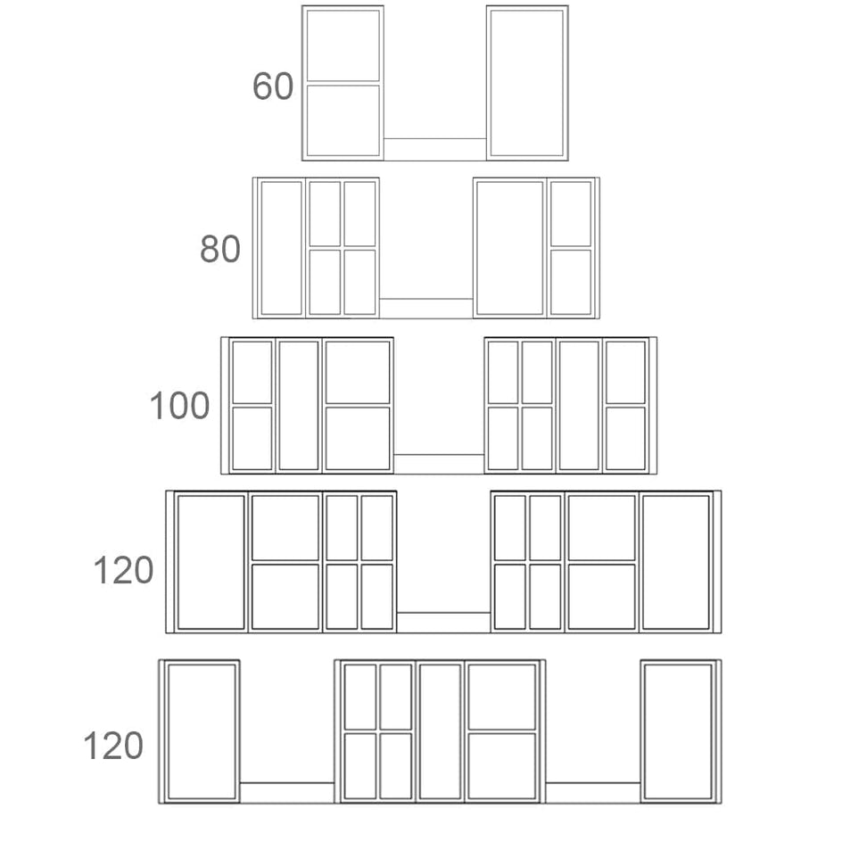 Korsbakken Skuffeinndeler plexiglass sett for 60-120cm skuff Korsbakken Tilbehør møbler