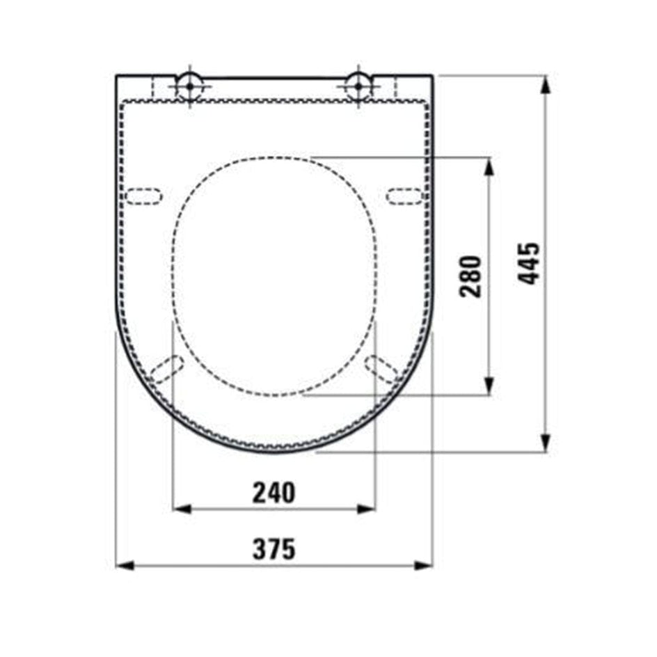 Laufen Kartell Toalettsete Svart Matt Laufen Toalettsete LA-6157324