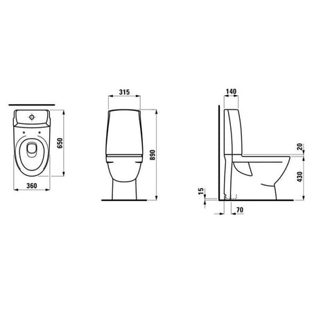 Laufen Pro N Rimless Toalett LCC