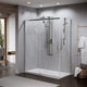 Novellini Zephyros 2.0 Fastvegg for skyvedør 80-100cm Krom / 80cm / Klart glass Novellini Dusjvegg KO-621300080