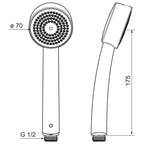 Oras Apollo 252022 Dusjhode Sparedusj 7 l/m - Ø70mm