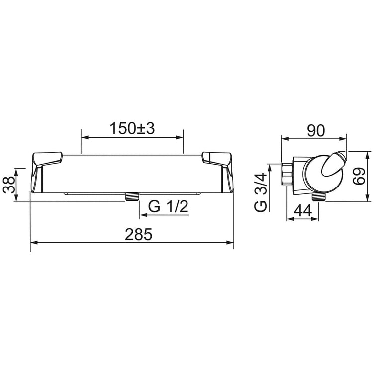 Oras Optima Dusjbatteri 7160