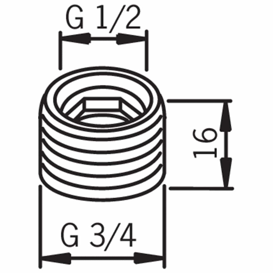 Oras Overgang 109632 - 1/2"x3/4" Oras Armatur Tilbehør blandebatteri OR-4204461