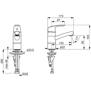 Oras Safira Servantbatteri 1015F svingbar tut