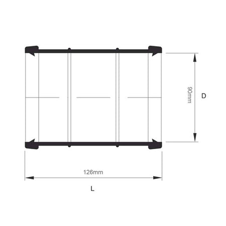 Pipelife Dobbelmuffe 90mm PP