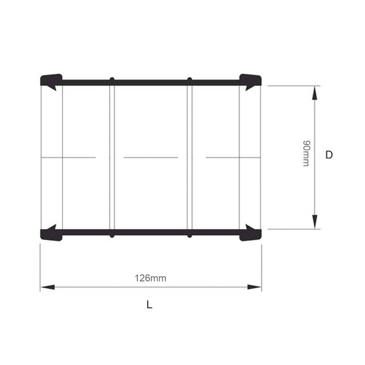 Pipelife Dobbelmuffe 90mm PP