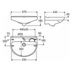 Porsgrund Pro Buet Vegghengt Servant 50-57cm