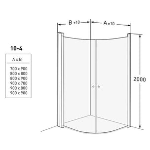 Contura Showerama 10-4 Buet Dusjhjørne