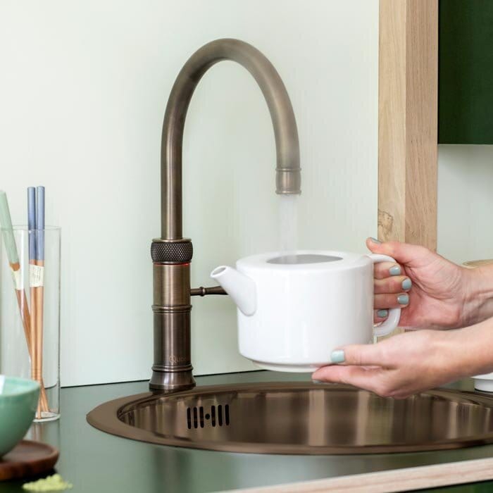 Quooker Classic Fusion Round alt-i-ett retro kjøkkenarmatur