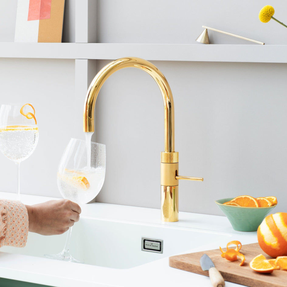 Quooker Fusion Round alt-i-ett design kjøkkenarmatur Quooker Kjøkkenarmatur