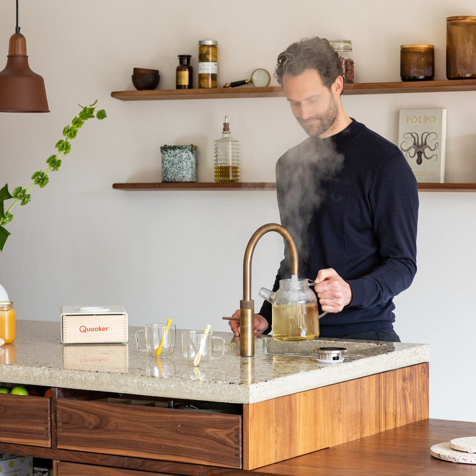 Quooker Fusion Round alt-i-ett design kjøkkenarmatur Quooker Kjøkkenarmatur