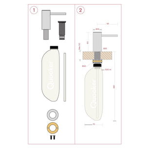 Quooker Nordic Universal Såpedispenser 500ml