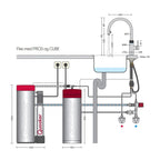 Quooker PRO3 VAQ B Beholder 100 ℃ kokende vann
